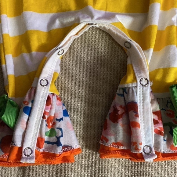 IBTOM Castle ruffle, pumpkin romper Size 12m - Picture 5 of 10